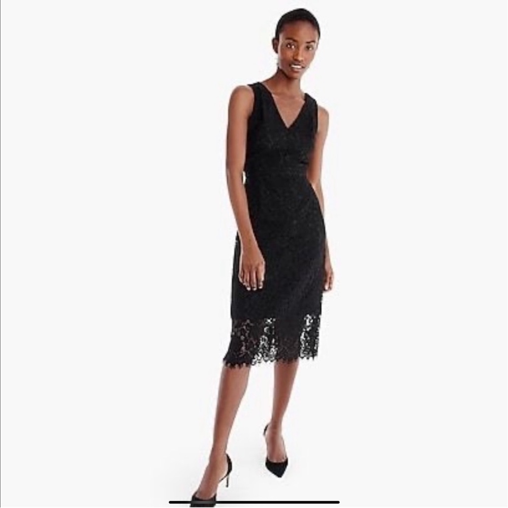 JCREW LACE VNECK SHEATH DRESS SZ 4 NWT